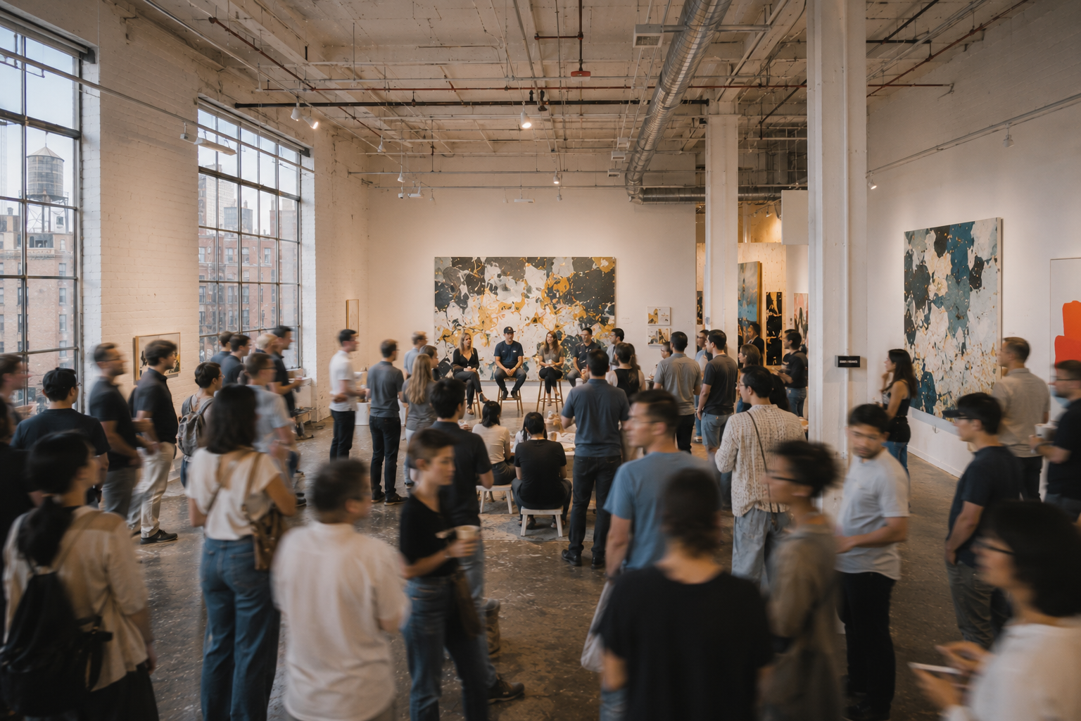An Atelier gallery night — open studios with members and guests